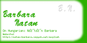 barbara natan business card